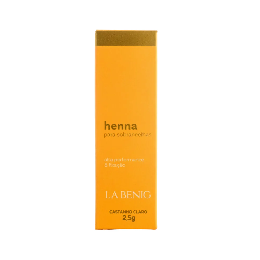 Kit La Benig Henna E Fixador Profissional Castanho Claro 2,5g