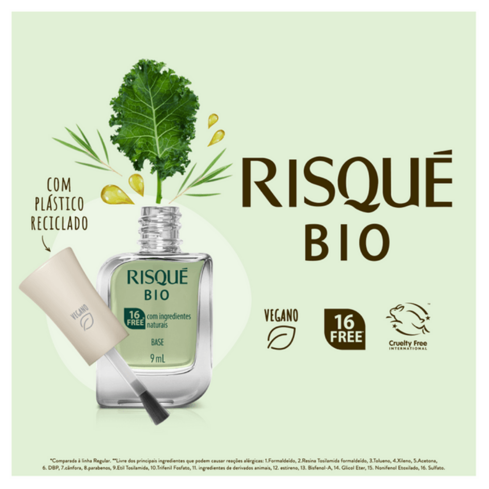 Esmalte Risqué Cremoso Bio 9ml Base