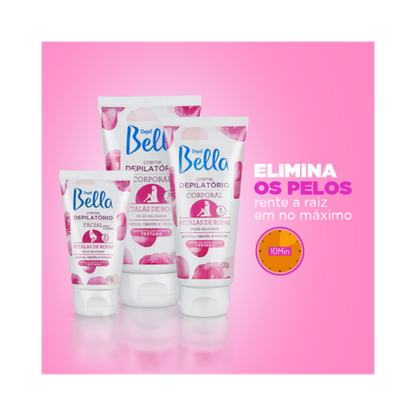 Creme Depilatório Corporal De Pétalas Rosas Depil Bella 40g