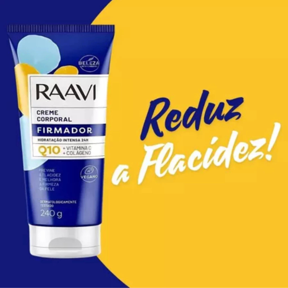 Creme Corporal Firmador Q10 Raavi 240g