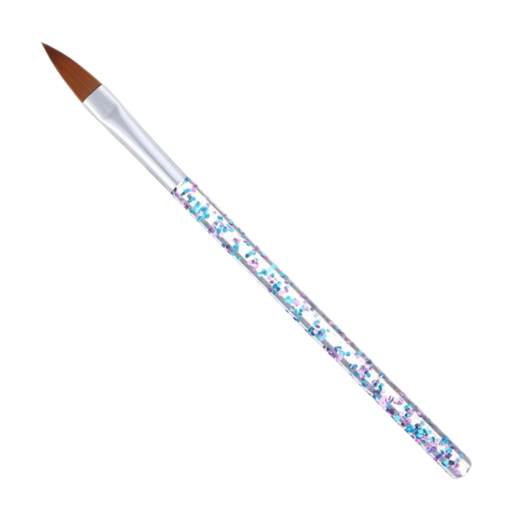 Kit Builder Gel XeD 15g Nude 13 + Pincel Para Acrigel E Porcelana Cabo De Cristal