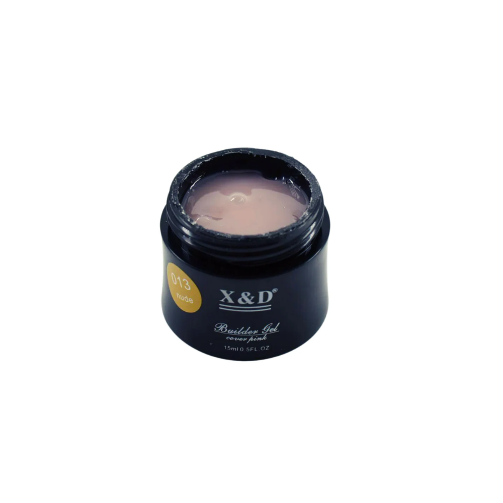 Kit Builder Gel XeD 15g Nude 13 + Tips Extensor De Unhas Arredondada Ativa 100 Unidades You Care