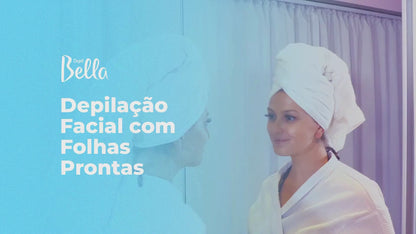 Cera Em Folhas Prontas Para Depilação Facial Mel Com Aloe Vera Depil Bella 16 folhas