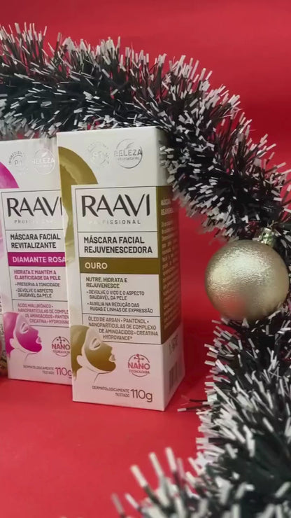 Máscara Facial Rejuvenescedora Ouro Raavi 110g